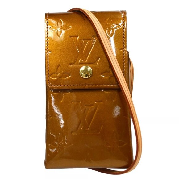 LOUIS VUITTON VERNIS GREENE CIGARETTE CASE SHOULDER BAG